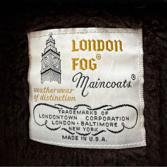 London Fog Trench Coat Size 40 X-Long - Picture 4 of 6